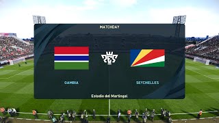 Gambia vs Seychelles 08062024 FIFA World Cup Qualification CAF PES 2021 [upl. by Akimert]