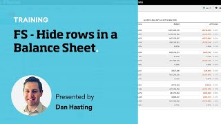 Hide rows in a Balance Sheet [upl. by Andrej]