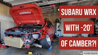 HOW TO CAMBER A SUBARU SLOTTED COILOVERS [upl. by Sukram]