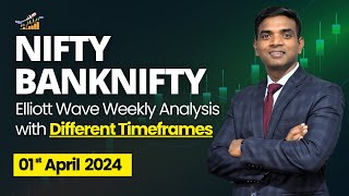 Nifty Prediction amp Bank Nifty Analysis with Elliott Wave  April 01 2024  Chartkingz [upl. by Nuahsyd]