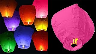 How To Make A Sky Lantern At Home  DIY Crafts [upl. by Eyks]