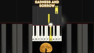 Sadness and Sorrow Piano Tutorial Easy and Slow Sad Song From Naruto Toshio Masuda [upl. by Enirtak]