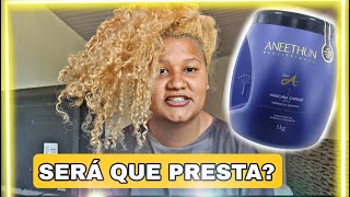 TESTANDO NO MEU CABELO CACHEADO MÁSCARA HIDRATAÇÃO INTENSA ANEETHUN LINHA A [upl. by Butcher313]