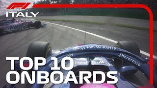 Crazy Collisions Epic Duels And The Top 10 Onboards  2019 Italian Grand Prix [upl. by Wardlaw]