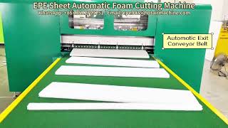 EPE Sheet Automatic Foam Cutting Machine Hinge Cut PE Foam Sheet [upl. by Herr]