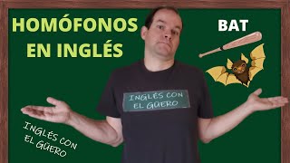 HOMÓFONOS EN INGLÉS palabras que se pronuncian igual [upl. by Gavin]