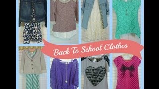 School Clothes Haul Girls Clothing Look Book 2013 Hair4myprincess [upl. by Ajax]