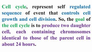 Definition and Goal of Cell Cycle in Prokaryotic and Eukaryotic Cells [upl. by Gard343]