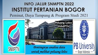 DATA PEMINAT amp DAYA TAMPUNG SNMPTN IPB 2022 [upl. by Eniawed]