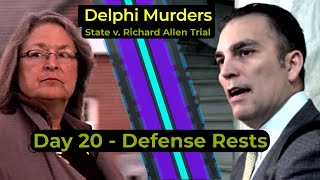 Delphi Murders  State v Richard Allen trial  DAY 20  States Rebuttal [upl. by Ashti]