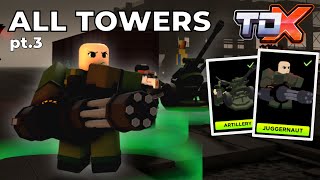 3 The STRONGEST towers in TDX  Tower Defense X Roblox [upl. by Ecilegna]