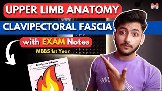 Upper Limb Anatomy  Clavipectoral Fascia  MBBS 1st Year  Full Explanation With Exam Notes [upl. by Ahsilef]