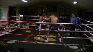 Nieky Holzken vs Ruslan Schelev met een profboks Party 12102014 [upl. by Mehalek]