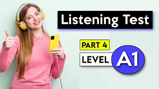 A1 Listening Test  Part 4  English Listening Test [upl. by Maghutte]