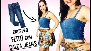 ❤ COMO FAZER CROPPED COM CALÇA JEANS  IDER ALVES ❤ [upl. by Calderon]