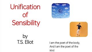 Unification of Sensibility TS Eliot  Unification of Sensibility in English Literature UrduHindi [upl. by Ohl]