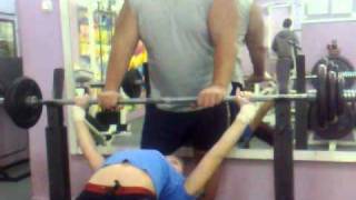 Maryana Naumova RAW benchpress 55 kg 1212 lb x 6 27122010 [upl. by Kucik]