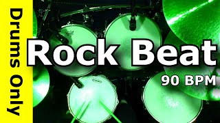 Backing Track  Rock Drum Loops 90 BPM  JimDooleynet [upl. by Ringo]