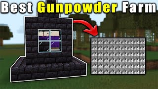 Best Gunpowder Farm for Minecraft Bedrock 120 MCPE  Xbox  PS4 [upl. by Eahcim]