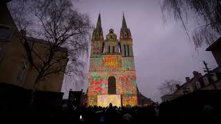 Timelapse Angers  Le spectacle Lucia en accéléré [upl. by Yennej615]