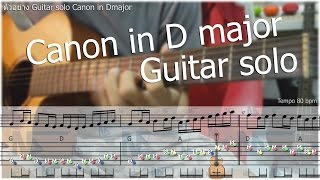 Canon in D Acoustic guitar solo ฟรีTabในเพจ Augsornmusic [upl. by Brandy294]