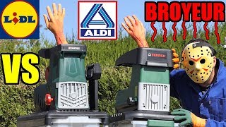 broyeur de végétaux LIDL PARKSIDE vs ALDI FERREX 2800w Electrical Garden Shredder test avis [upl. by Edita]