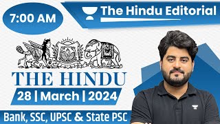 28 Mar 2024  The Hindu Analysis  The Hindu Editorial  Editorial by Vishal sir  Bank  SSC  UPSC [upl. by Anama654]