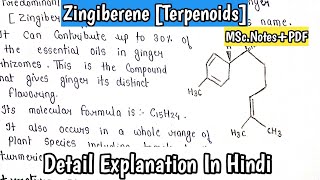 Zingiberene Terpenoids   Basic Properties  Structure Elucidation  Synthesis Application  MSc [upl. by Lian]