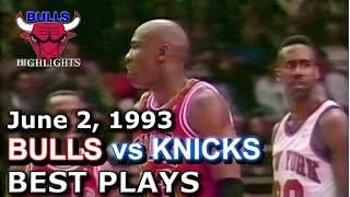 1993 Bulls vs Knicks game 5 HD highlights [upl. by Anirtruc]