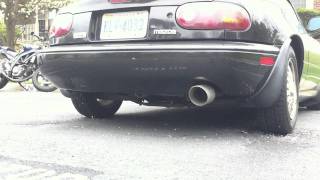 miata stock exhaust to magnaflow [upl. by Yniattirb750]