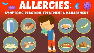 Allergies Symptoms Reaction Treatment amp Management  Video for Kids [upl. by Whorton]