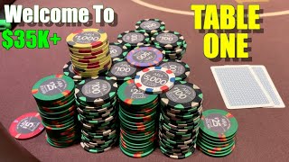 My First Time Playing Table One The BIGGEST Game In Las Vegas MASSIVE POTS Poker Vlog Ep 270 [upl. by Arted953]