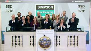 Simpson Manufacturing Co Inc NYSE SSD Rings The Closing Bell® [upl. by Idell]