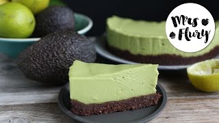 Avocado Cheesecake vegan glutenfrei ohne Zucker  No bake Rezept  Mrs Flury [upl. by Celtic]