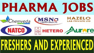 Pharma Jobs in Telugu 2024  Latest Pharma Jobs in Hyderabad [upl. by Onairelav982]