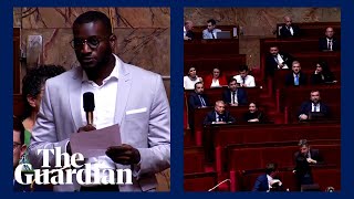 Moment a French lawmaker shouts Go back to Africa during fellow MPs speech [upl. by Acassej]