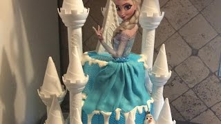 PASTEL DE FROZEN torta de frozen decoracion sencilla [upl. by Reppep]