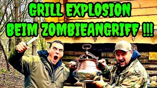 SURVIVAL ESSEN aus dem PREPPER BUNKER grillen  SurvivalMattin feat Klaus grillt [upl. by Akimehs]