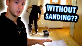 How to Refinish a Wood Floor Without Sanding under 1 hour [upl. by Sorcha]