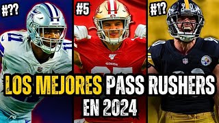 ¡Los MEJORES PASS RUSHERS para la temporada NFL 2024 🤯 [upl. by Alakam]