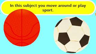 School Subjects with Descriptions a gamestolearnenglishcom intro A fan remix [upl. by Emogene]