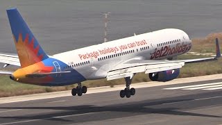 Jet2 Holidays amp Thomson 757200 Landing at Corfu Airport  CFU Plane Spotting [upl. by Ahsyen]