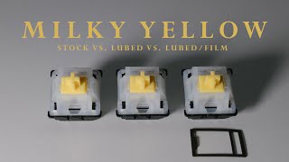 Unlubed vs Lubed vs Lubed amp Film Gateron Milky Yellow Sound Test [upl. by Anson]