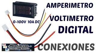 Como Conectar Correctamente AmperimetroVoltimetro Digital [upl. by Nwahsed]