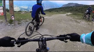 FLow Line 1 Initial Part in Mottolino Bike Park Livigno [upl. by Alol]