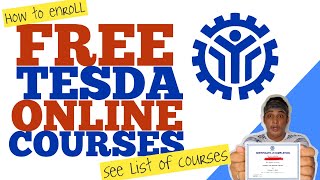 FREE TESDA ONLINE COURSES  PAANO MAGAPPLY  LIST OF FREE TESDA COURSES  WITH CERTIFICATE [upl. by Mylo]