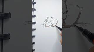 panda drawing cute drawing art short [upl. by Kenison]