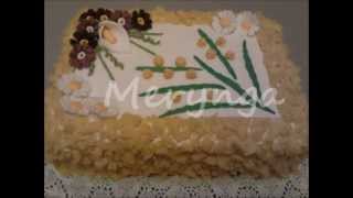 COME FARE LA TORTA MIMOSA DECORATA CON PASTA DI ZUCCHERORICETTA [upl. by Althee]