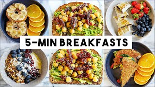 EASY 5MINUTE BREAKFAST IDEAS vegan [upl. by Leeland]