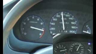 Honda Civic acceleration 0100 kmh VTEC d16y8 vs d16z9 [upl. by Druce]